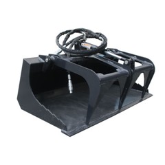 Wolfequip Mini Grapple Bucket For Skid Steer Loader Hydraulic Grab Heavy Duty