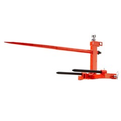 VEVOR 49″ Hay Spear Bale Spears Skid 3-Point Hitch Tractor Attachment 1600lbs