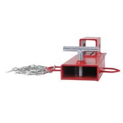 2″ Clamp On Forklift Hitch Receiver Trailer Towing Adapter with Chain