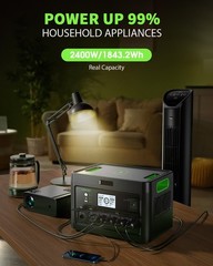 2400W 1843Wh Portable Power Station Solar Charger Generator for Camping Travel