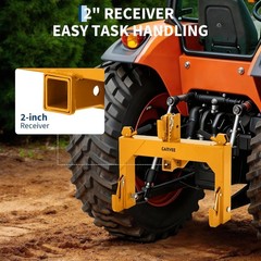 Category 1 3 Point Quick Hitch with 2in Receiver 3000lb Adjustable Tractor Hitch