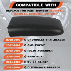 Console Armrest Lid w/Latch for 2002-2009 Envoy, 25998847, Leather Cover​-2pack