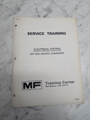 SERVICE TRAINING 800 SERIES COMBINES ELECTRICAL TESTING Manual Service Shop