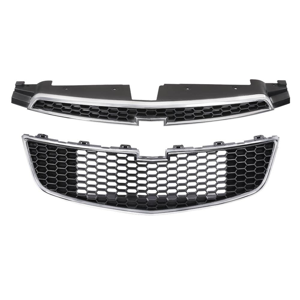 Chevy Cruze Front Grille 2011-2014 PIT66 Compatible Upper Lower Bumper Trim