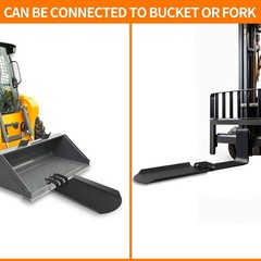 Clamp on Quick Spade Bucket/Skid Steer Loader Fork, Quick Spade with Chain Hook