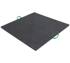 48″x48″x1″ Thick Outrigger Pad w/Chamfered Edge and Handle for RV, Tow Truck