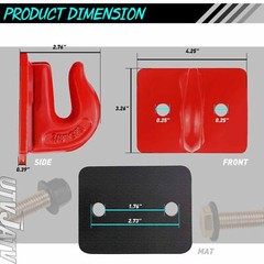 2x 3/8″ Bolt On Grab Chain Hooks For Skid Steer Loader Tractor Bucket Heavy Duty