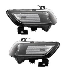 Set of (2) Headlights Halogen Factory Black Clear for 2004-2008 Acura TSX