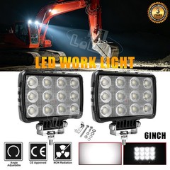 2x Led Tractor Work Lights Flood Light Fit Truck,bulldozer,lawn Mower,Snowplow