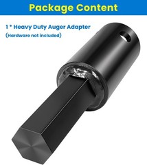 Auger Adapter Conversion 2-9/16 inch female Round to 2 inches Male Round