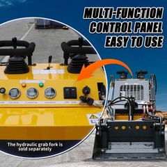Mini Skid Steer Loader 24HP 4-in-1 Bucket 3-Stage Pump Hydraulic System Upgraded