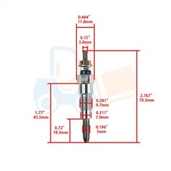 3 pcs Glow Plug 3284128M1 for Massey Ferguson 1010 1020 1030 1035 NGK Y-103V