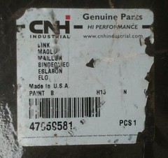 OEM Case CNH 47959581 Backhoe Loader Anti-Roll Back Bucket Link Arm 570N, 590SN