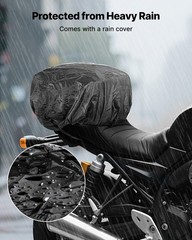 Motorcycle Tail Bag, 40-60 L Expandable Motorcycle Rear Seat Bag with Waterproof