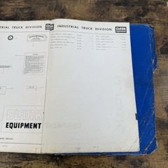 CLARK Model C500-45 Forklift Quick Reference Index Guide Manual Blue Leatherback