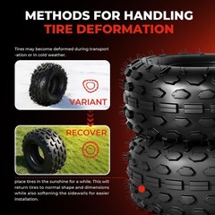 145/70-6 Go Kart Mini Bike Tires for CC100X CT100u 4-Ply Tubeless Set of 2