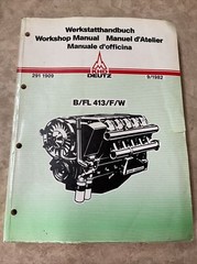 KHD Deutz B/FL 413/F/W, 413F, 413W Engines Service Manual