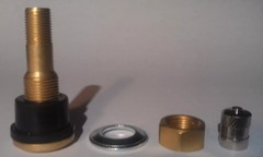 100 pcs TR501 Brass valve stem for skid steer wheel/rim, truck, trailer-tubeless