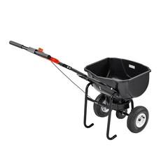 Uimoso Walk-Behind Push Spreader,60lbs Capacity,Adjustable 0-9.8 ft Spread Width