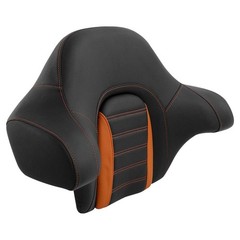 Wrap Around Passenger Backrest Pad Touring Electra Glide 2014-2023 Black Orange