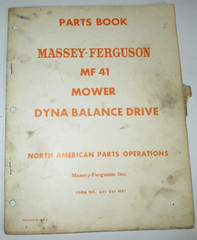 Massey Ferguson MF 41 Mower Parts Catalog Manual Book 1966 DEALERS ORIGINAL!