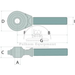 02.0267.04.2 M24x3 Threaded Spindle Top Link Parts 157mm