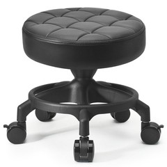 Low Height Roller Stool with Universal Caster, Modern Round Seat for Home Off…
