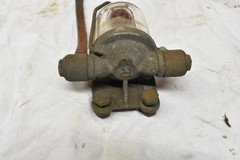 Vintage Frame Mount AC In Line Fuel Filter Glass Sediment Bowl