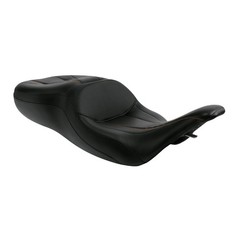 Driver Passenger 2-Up Seat Black Orange Stitching Electra Glide FLHTC 97-07