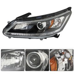 Driver Side Headlight Assembly Halogen w/o DRL Accord 2013-2015 Left 33100T2AA01