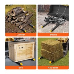 Durable 43in Pallet Forks 2000lb Rating 30in Blade High Strength Steel