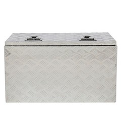 30″ ATV Aluminum Under Body Toolbox 5 Bar Tread Silver