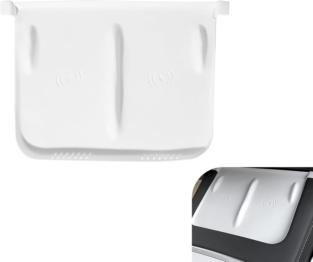 Wireless Charging Mat for Tesla Model Y/3, Anti-Slip Waterproof S Color: White