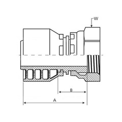 S.163988 Parker BSP Hose Fitting 1/4” x 1/4 x 19” Fits PARKER HANNIFIN