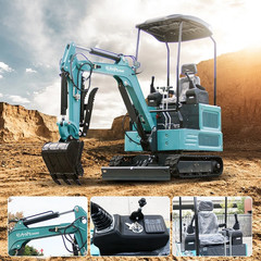 1.8Ton Mini Excavator Pilot System Kubota Hydraulic Digger Water Cooled Engine