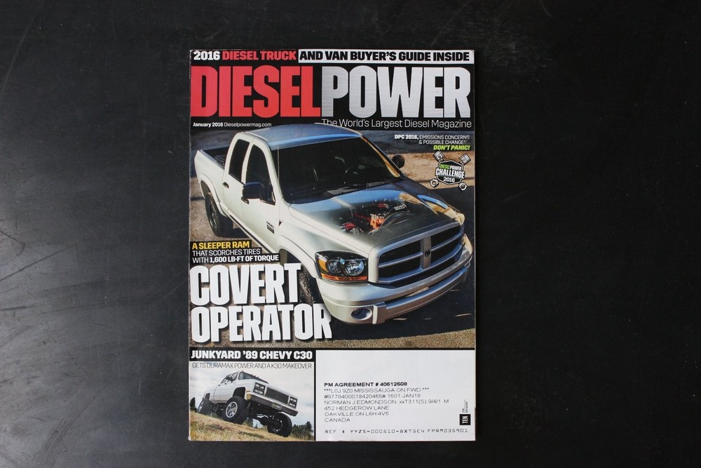 DIESEL POWER Magazine January 2016 Diesel Truck Van Buyer’s Guide