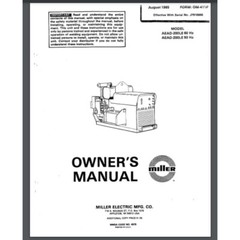 Miller AEAD-200LE Welder Owner & Parts Manual 1985 COMB BOUND Gloss covers