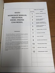Takeuchi TB45 Industrial Diesel Engine C240 Model Workshop Manual