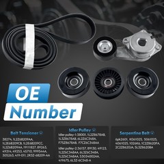 Serpentine Belt Tensioner & Idler Pulley Kit for Ford F150 Expedition 5.4L 38274