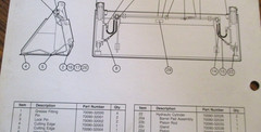 Kubota k9064A Multi-Purpose Bucket Operators Part Manual for R400 R400B Tractors