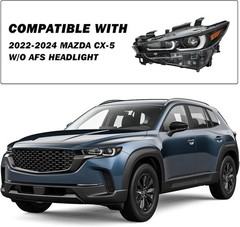 Headlight Assembly Without AFS for 2022-2024 CX-5 Full LED Driver Left Side