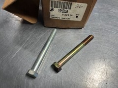19H2058 GENUINE OEM John Deere BOLT 7/16 x 3-3/4 In Both Silver and Gold