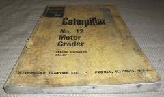 CAT CATERPILLAR NO 12 12E MOTOR GRADER SERVICE SHOP REPAIR MANUAL S/N 8T00001-UP