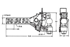 Buyers Products RM62000 6 Ton Receiver Mount Combination Hitch with 2 Inch Ba…