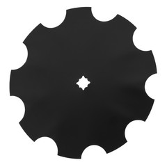 1 pcs 18″ Disc Harrow Blade 3.5mm 9-Gauge Notched For 1″ OR 1-1/8″ Square Axle