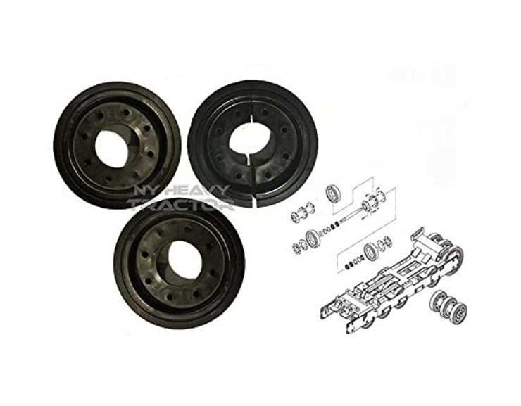 10″ DuroForce Rubber Bogie Wheel Kit of 3 fits CAT 287 287B