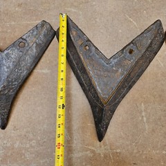 3 Vintage Tractor Plow Tooth Antique Farm Implement Art Farmhouse ( SYRACUSE )