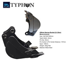 FREE DELIVERY 250mm Narrow Trenching Bucket 9.8″ Excavator Attachment 2-3.5Tons