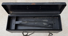 Vintage John Deere Tractor Black Metal Tool Box w/ Tray – Circa 1956-68