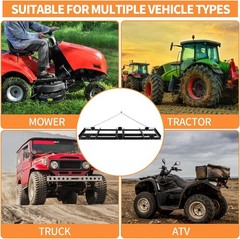 6FT Drag Harrow Driveway Grader Heavy Duty Landscape Power Rake Tow Behind Lawn